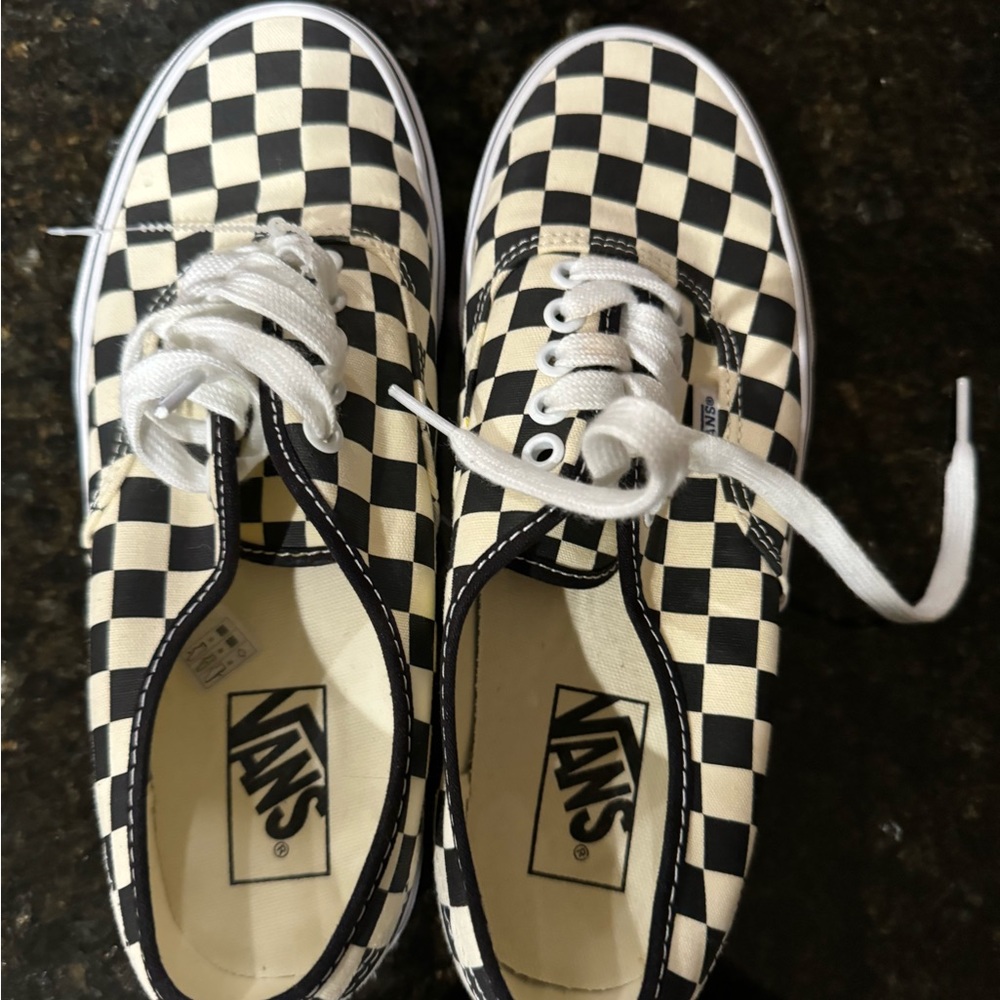 Barely Used Checker Board Vans